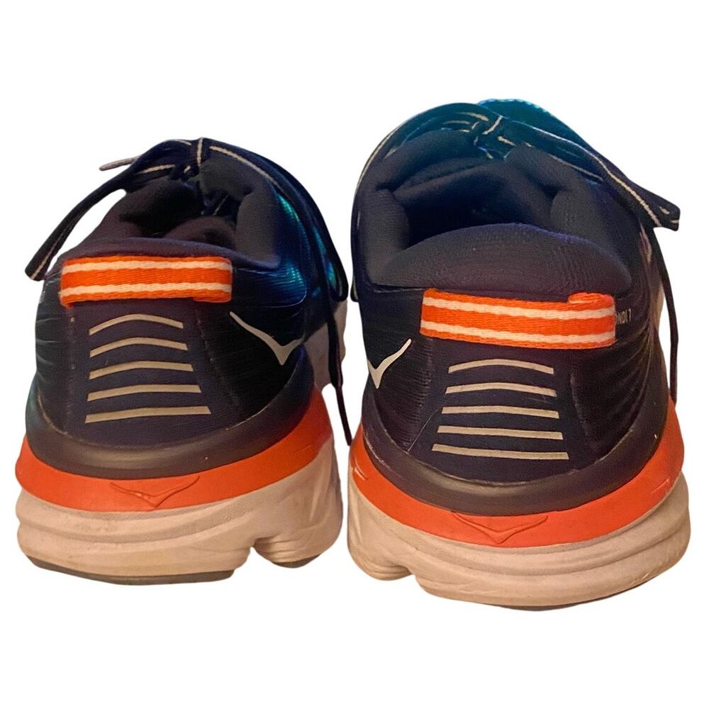 Hoka One One Bondi, Women’s Sneakers, Size 7.5, Navy Blue/Gray/Orange - Picture 5 of 10